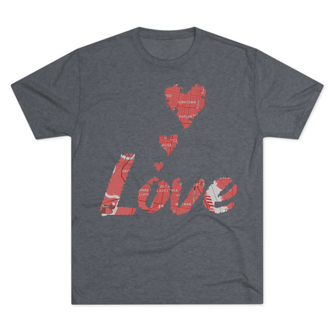 The Map Threads Tri-Blend Crew Tee – Wear Your World, Carry Your Story
