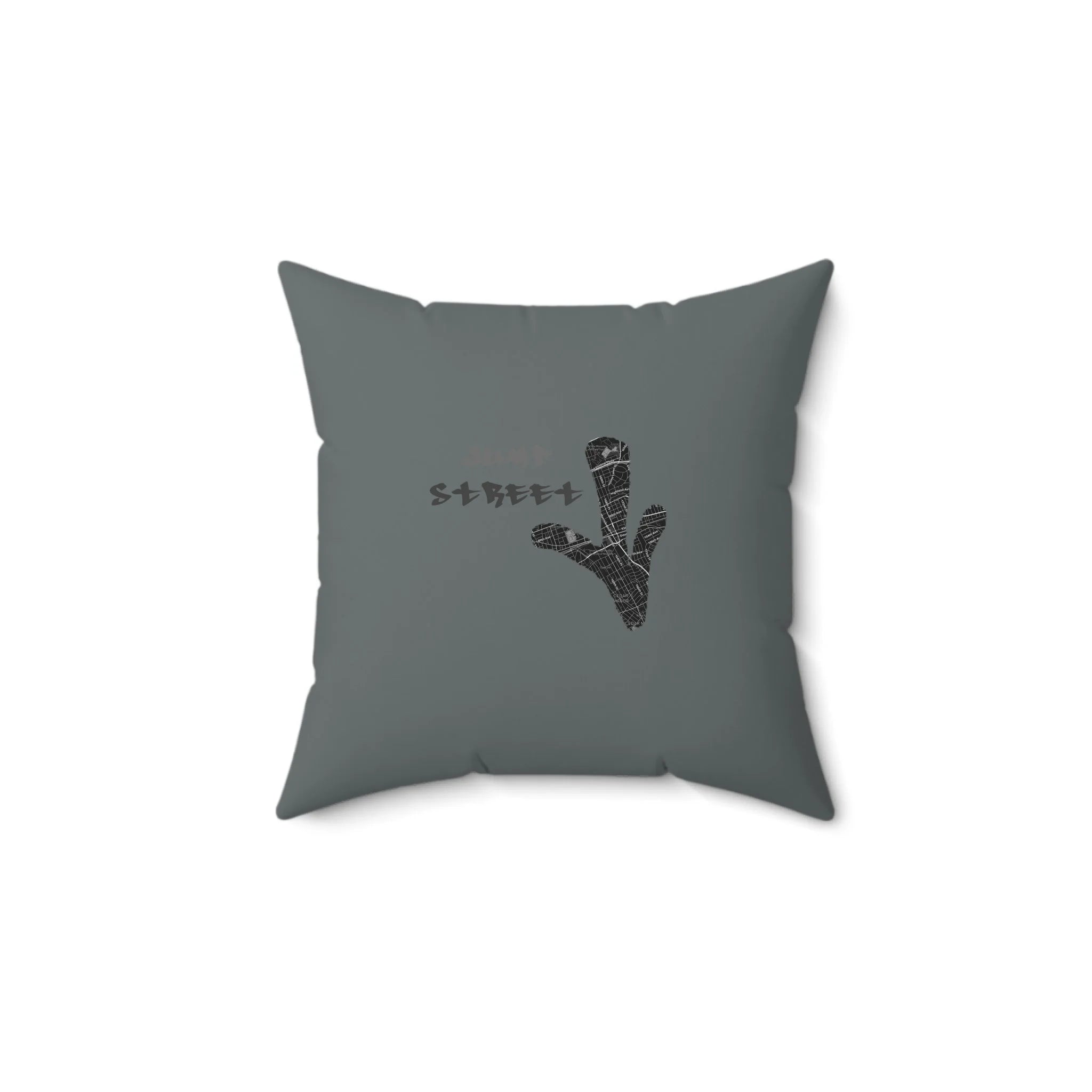 Spun Polyester Square Pillow_DarkGrey