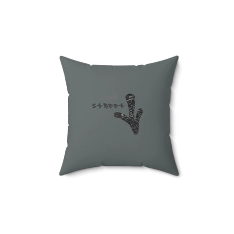 Spun Polyester Square Pillow_DarkGrey
