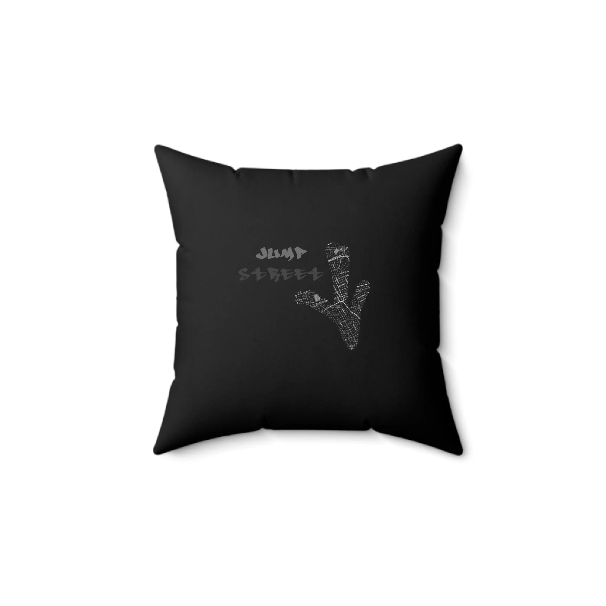 Spun Polyester Square Pillow_Black
