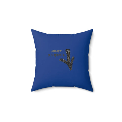 Spun Polyester Square Pillow_DarkBlue