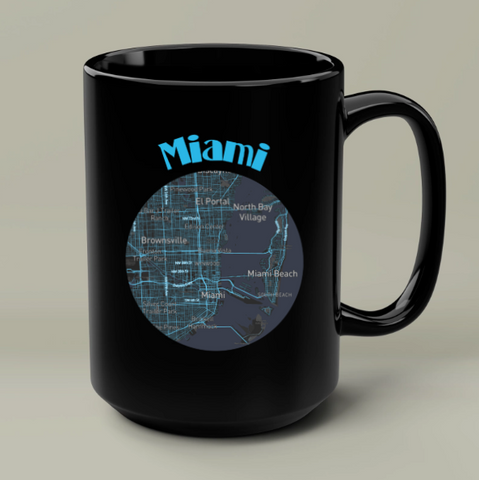 The Personalized Map Black Mug – Sip Memories, One Cup at a Time